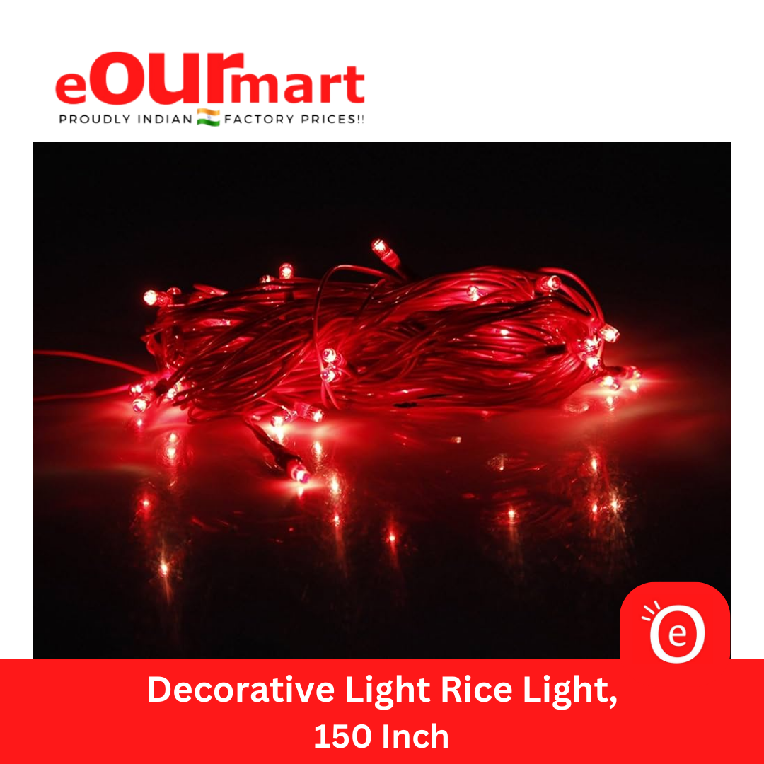 Rice Bulb Decorative Light for Diwali Assorted (Color May Vary) (18 Bulb, 150 Inch)