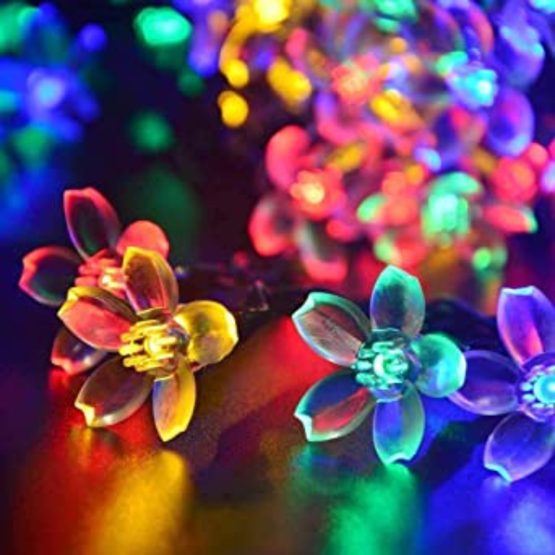 Silicon String Light Silicon Fairy Flower Multicolor Flickering String Light For Decoration ...