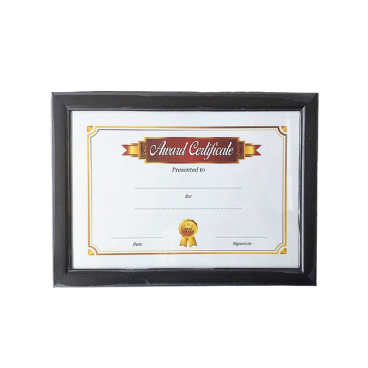 A4 Certificate Frame Wholesale @ ₹110 With Glass & Box MOQ 100 Units | 8x12 Inch Glass Photo Frame Synthetic Wood Moulding