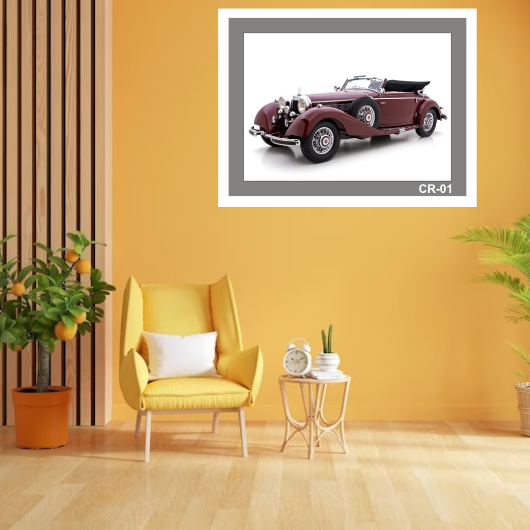 Buy Vintage Luxury Car Frame with Laminated Digital Print Poster ...