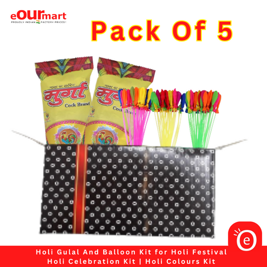 Holi Gulal And Balloon Kit for Holi Festival | Holi Celebration Kit | Holi Colours Kit