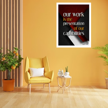 Hard Work Quote Wall Decor