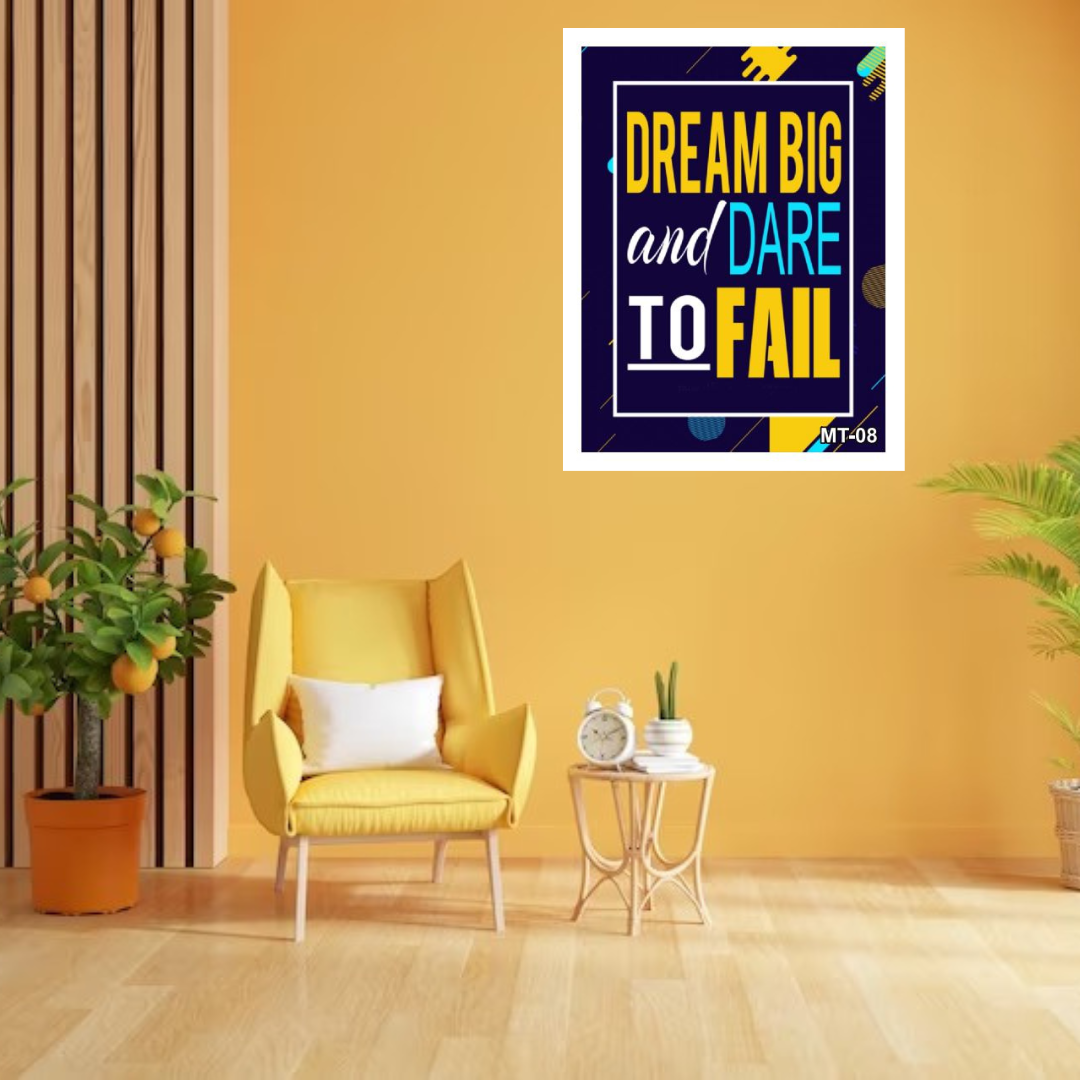 Buy Encouraging Quote Dream big and Dare to Fail Frame for Living Room ...