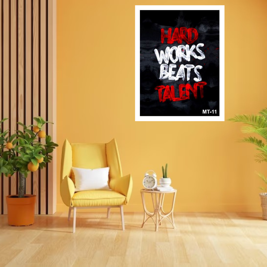 Hard Work Quote Photo Frame