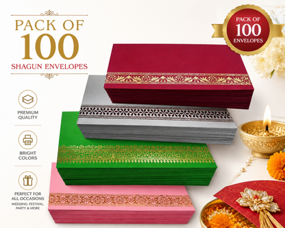 Shagun Lifafa Pack of 100 @₹149 | Shagun Envelope for Diwali & Wedding