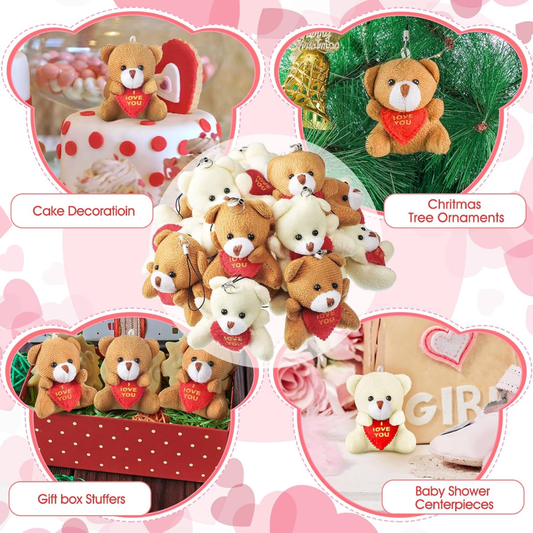 Stuffed Teddy Bear Keychain 