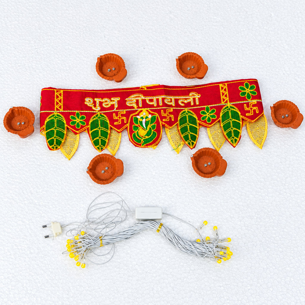  Toran + Diwali Light + 6 Pcs LED Diya