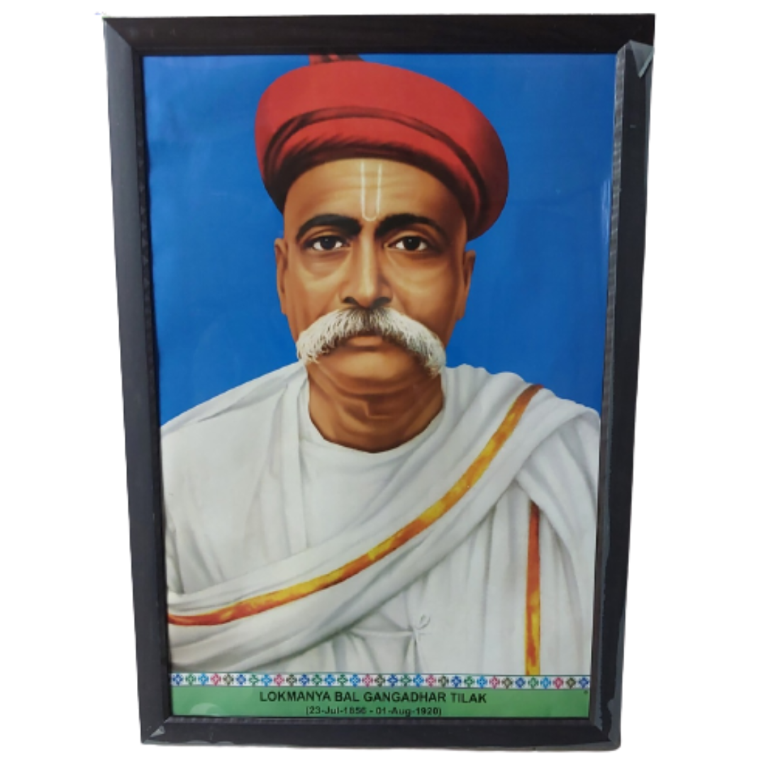 Bal Gangadhar Tilak Photo with Frame (12x18 Inch)Frame Colour May Vary