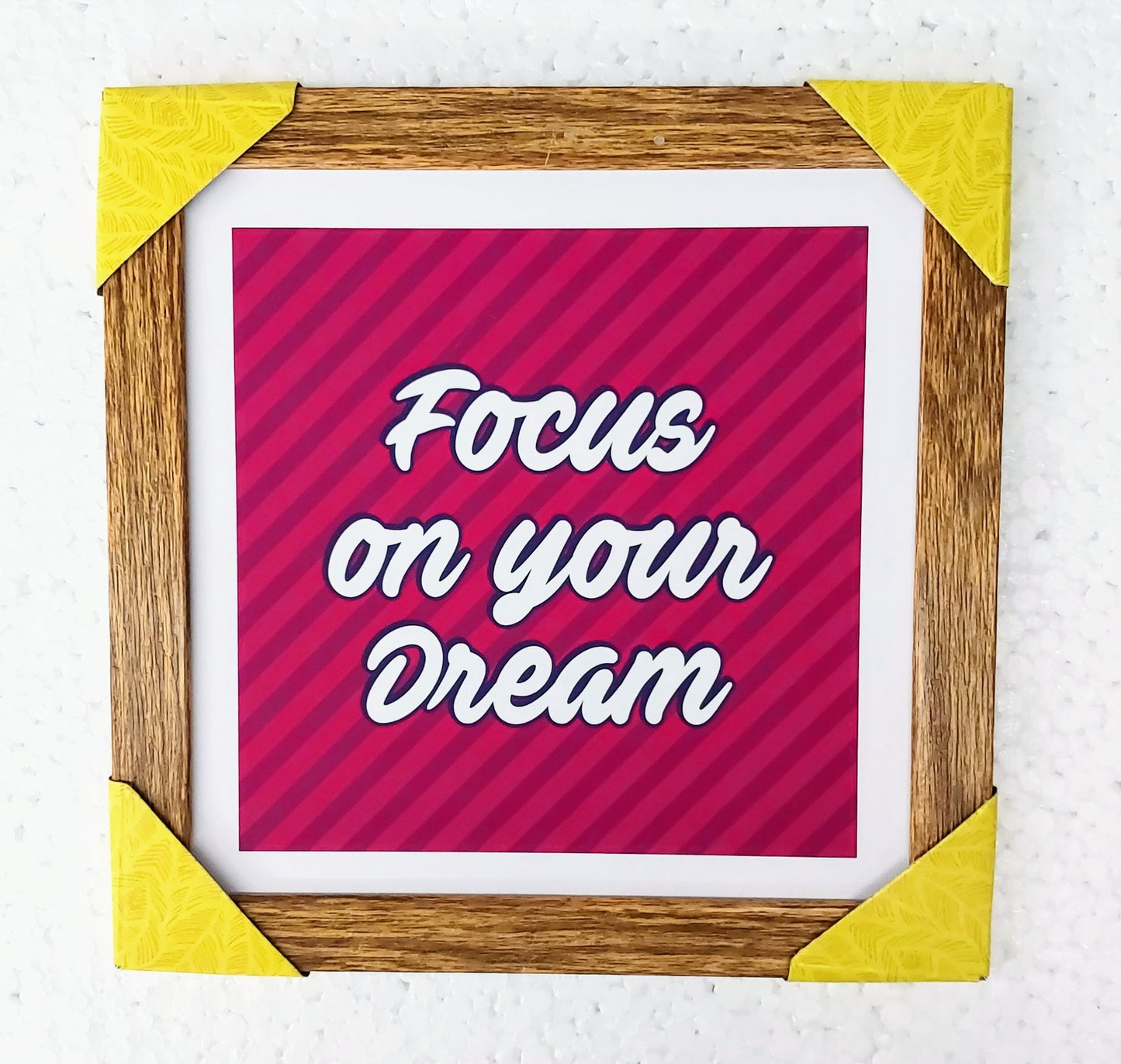 Motivational Wall Décor Frame | Wall Quotes Frames for Bedroom | Motivational Quotes Frames with Waterproof Poster and Digital Print (8X8 Inch, 1Pcs)