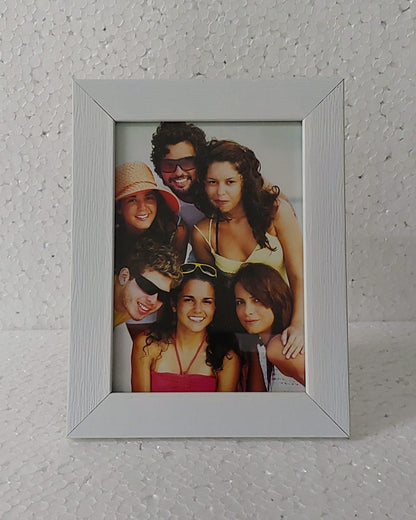 Photo frame 5X7 Inch Color Glass & Synthetic Wood Modern Photo Frames for Table and Wall Hanging ( 1 Pcs )