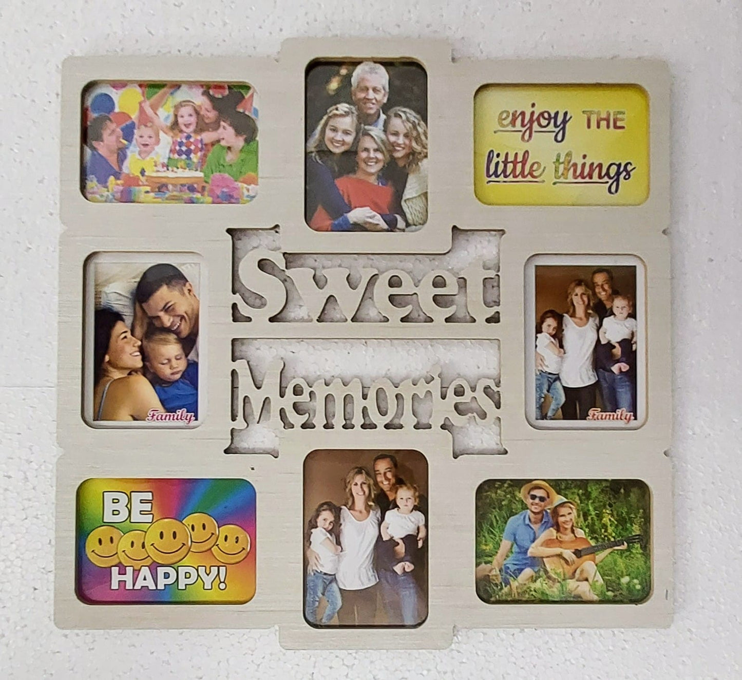 Wooden Wall Collage Photo Frame for Sweet Memories | Multiple Photo in Single Frame (22X21 Inch, 8 Photo, 10Pcs)