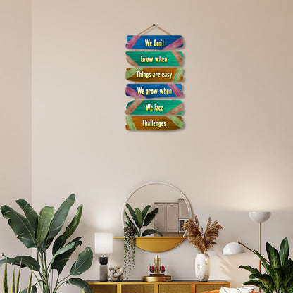 Wall Hangings Motivational Quotes for Study Room | Wall Hanging for Home and Office Decoration (12X24 Inch)Pine Wood Mdf