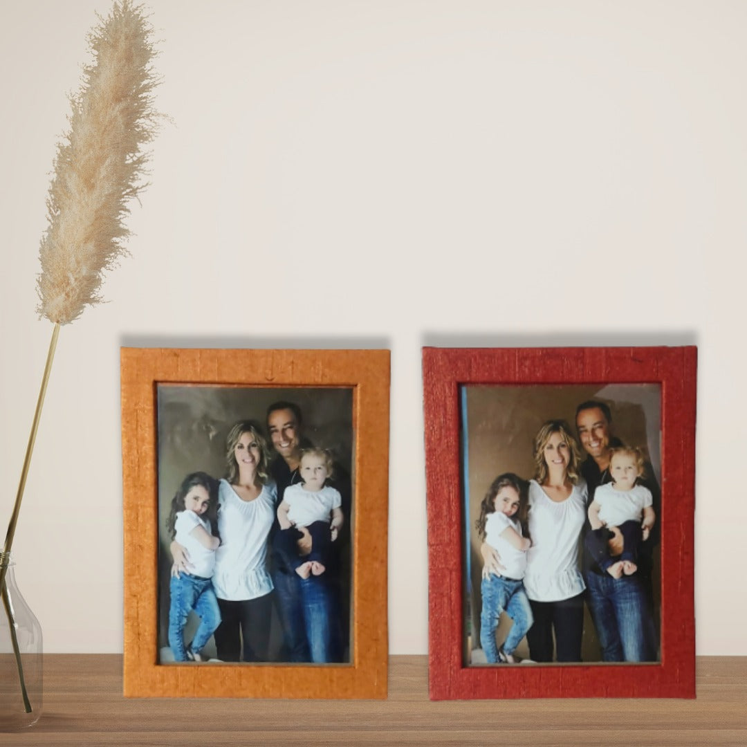 Photo Frame 5x7 Inch Hand Made Paper  Eco friendly colours May vary No Glass ( 1PCS)