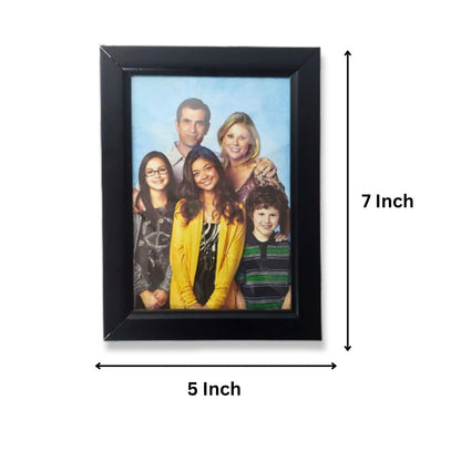 Photo frame 5X7 Inch Black Color & Synthetic Wood for Table and Wall Hanging ( 1 Pcs )