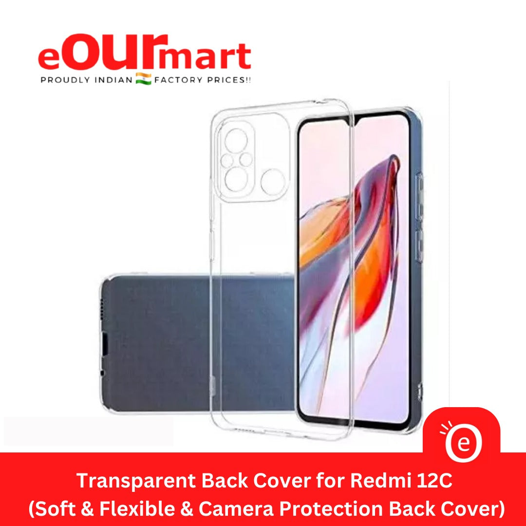 Mobile Back Cover for Mi Redmi 12C ( Flexible | Silicone | Transparent )