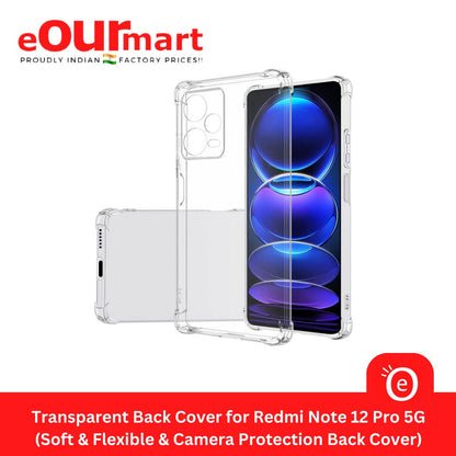 Mobile Back Cover for Mi Redmi Note 12 Pro 5G ( Flexible | Silicone | Transparent )