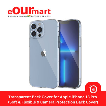 Mobile Back Cover for Apple iPhone 13 Pro ( Flexible | Silicone | Transparent )