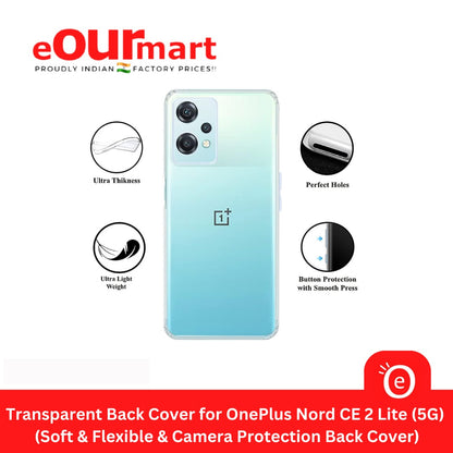 Mobile Back Cover for OnePlus Nord CE 2 Lite 5G ( Flexible | Silicone | Transparent )