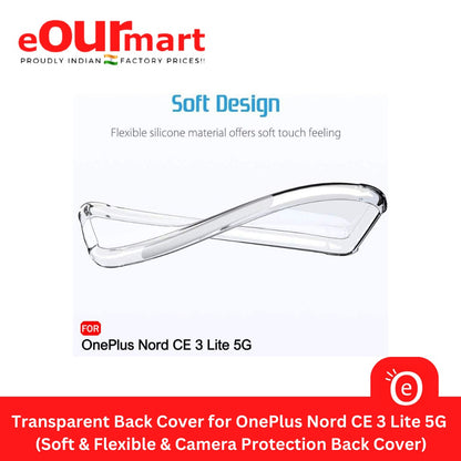 Mobile Back Cover for OnePlus Nord CE 3 Lite 5G ( Flexible | Silicone | Transparent )
