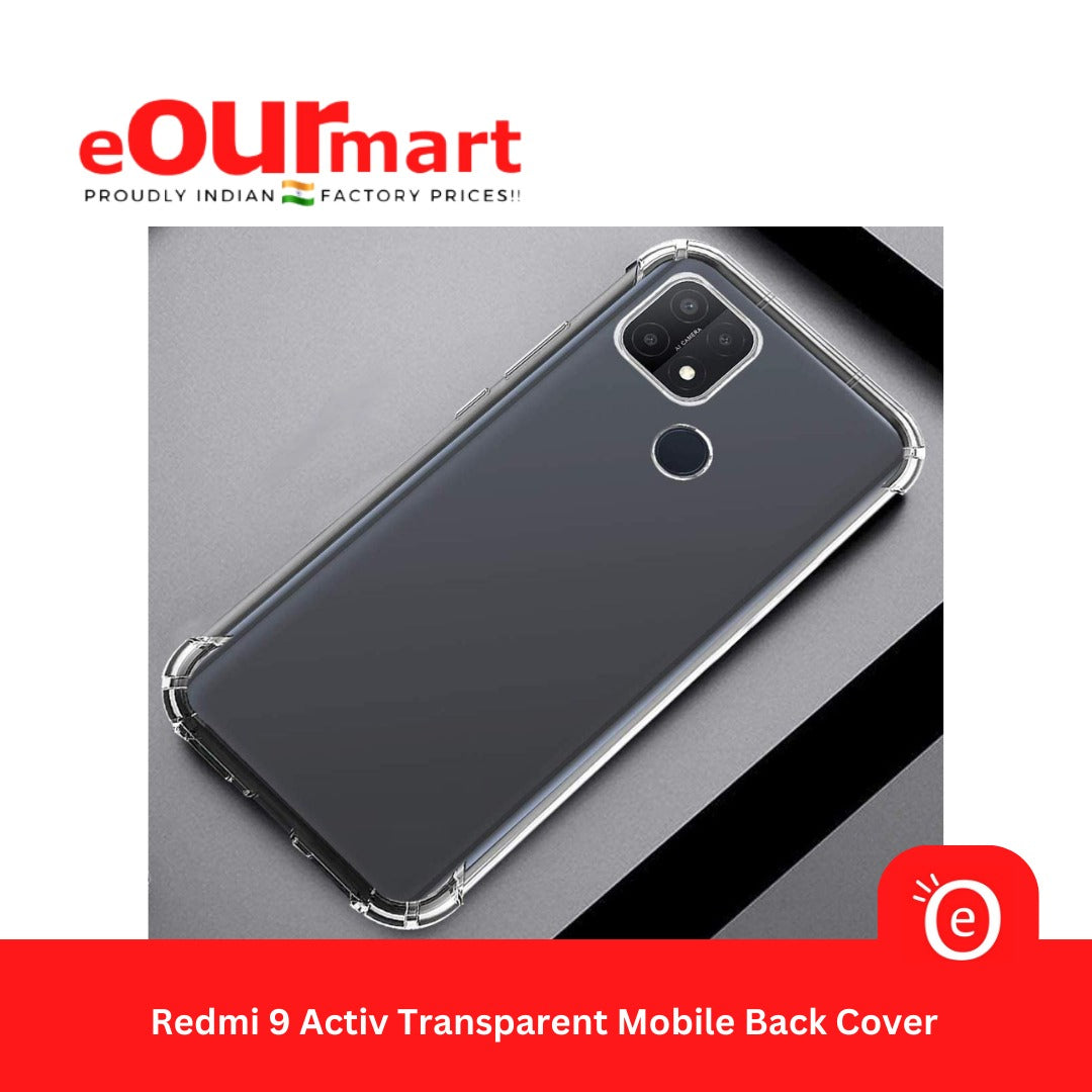 Transparent Silicone Mobile Back Cover for Xiaomi Mi Redmi 9 Activ (Soft & Flexible Back Cover)
