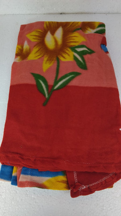 Floral Printed Fleece Blanket for Donation | Donation Blankets At Wholesale Price (Floral Print) MOQ 100 Pcs