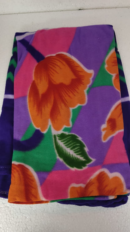 Floral Printed Fleece Blanket for Donation | Donation Blankets At Wholesale Price (Floral Print) MOQ 100 Pcs