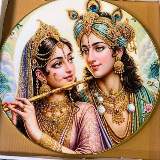 Golden MDF 12x12 Bubble Crystal Frame, For Diwali Gift, Size - 12x12 Inch , Mix Design