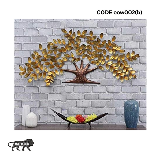 Metal Wall Art Nano Tree | Golden Tree Wall Decor