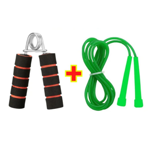 Combo Pack Of Hand Grip Strengthener With  Skipping Rope 
