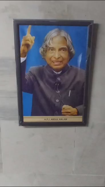 Dr APJ Abdul Kalam Photo with Frame (12x18 Inch)Frame Colour May Vary