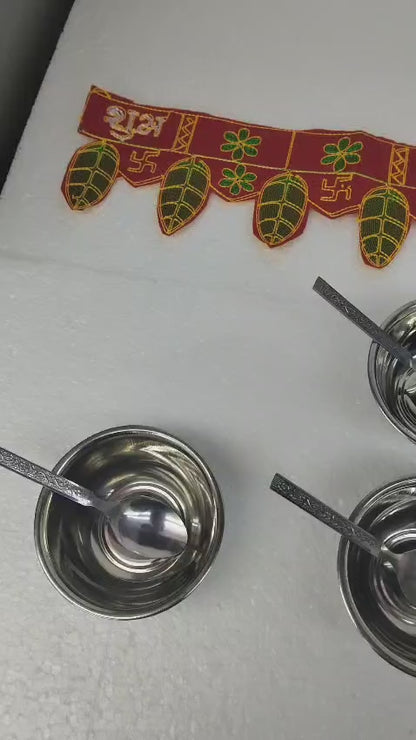 Diwali Hamper Gift Set Under 199/- | Toran + Steel Katori + Spoon + Diwali Light