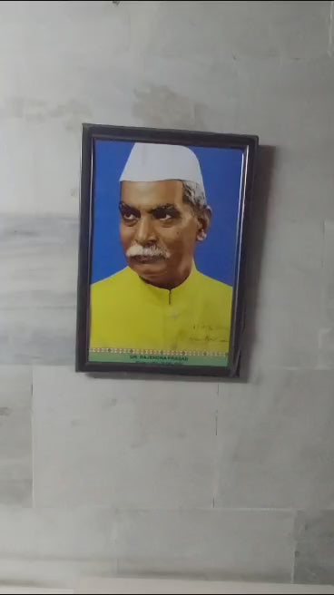 Dr Rajendra Prasad Photo with Frame (12x18 Inch)Frame Colour May Vary
