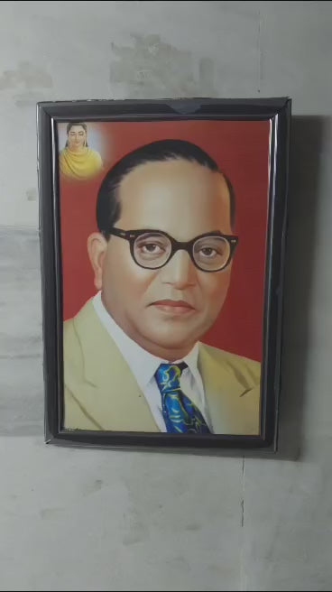 Dr. Bhim Rao Ambedkar Photo with Frame (12x18 Inch) Frame Colour May Vary