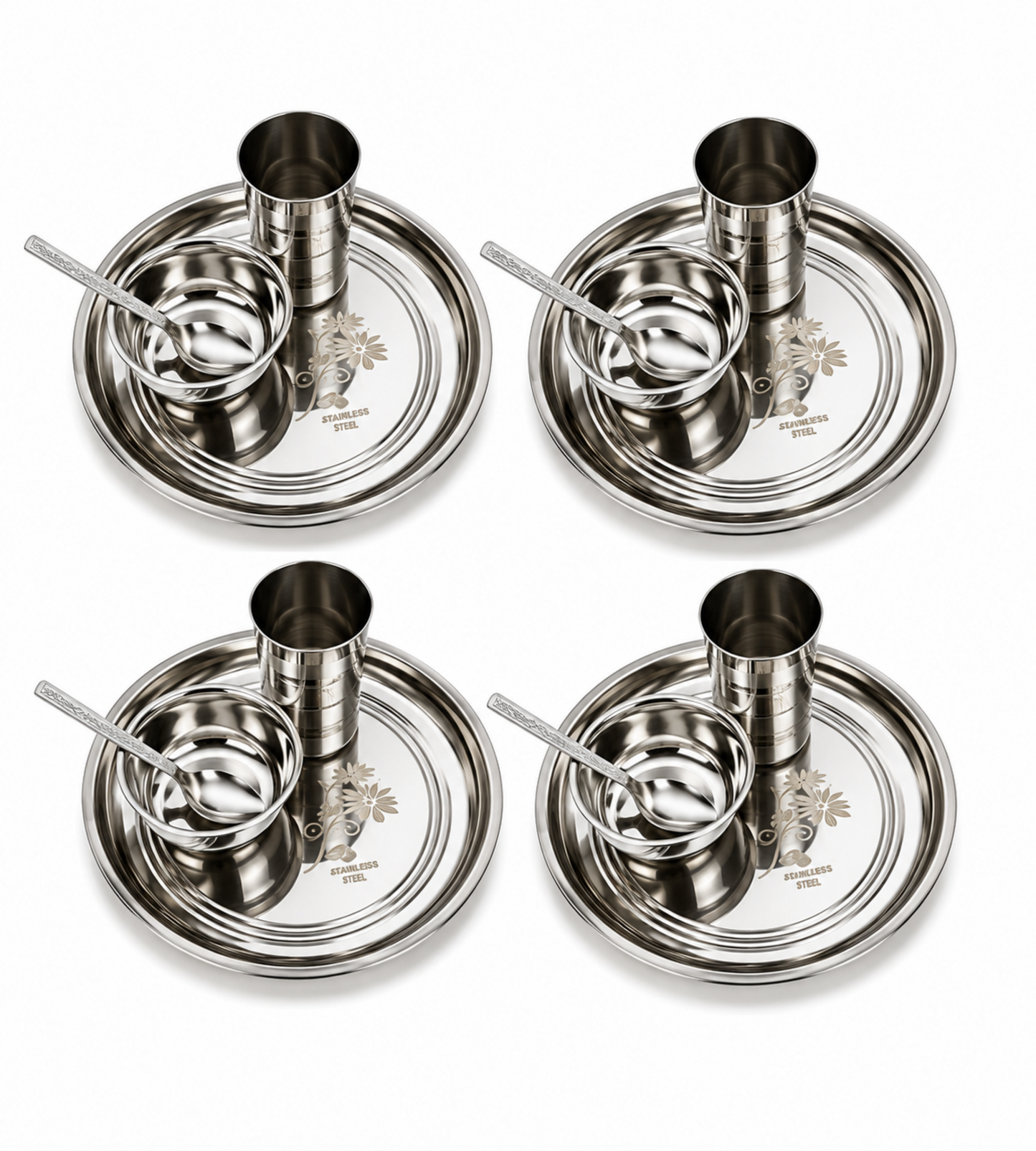 stainless steel dinner set