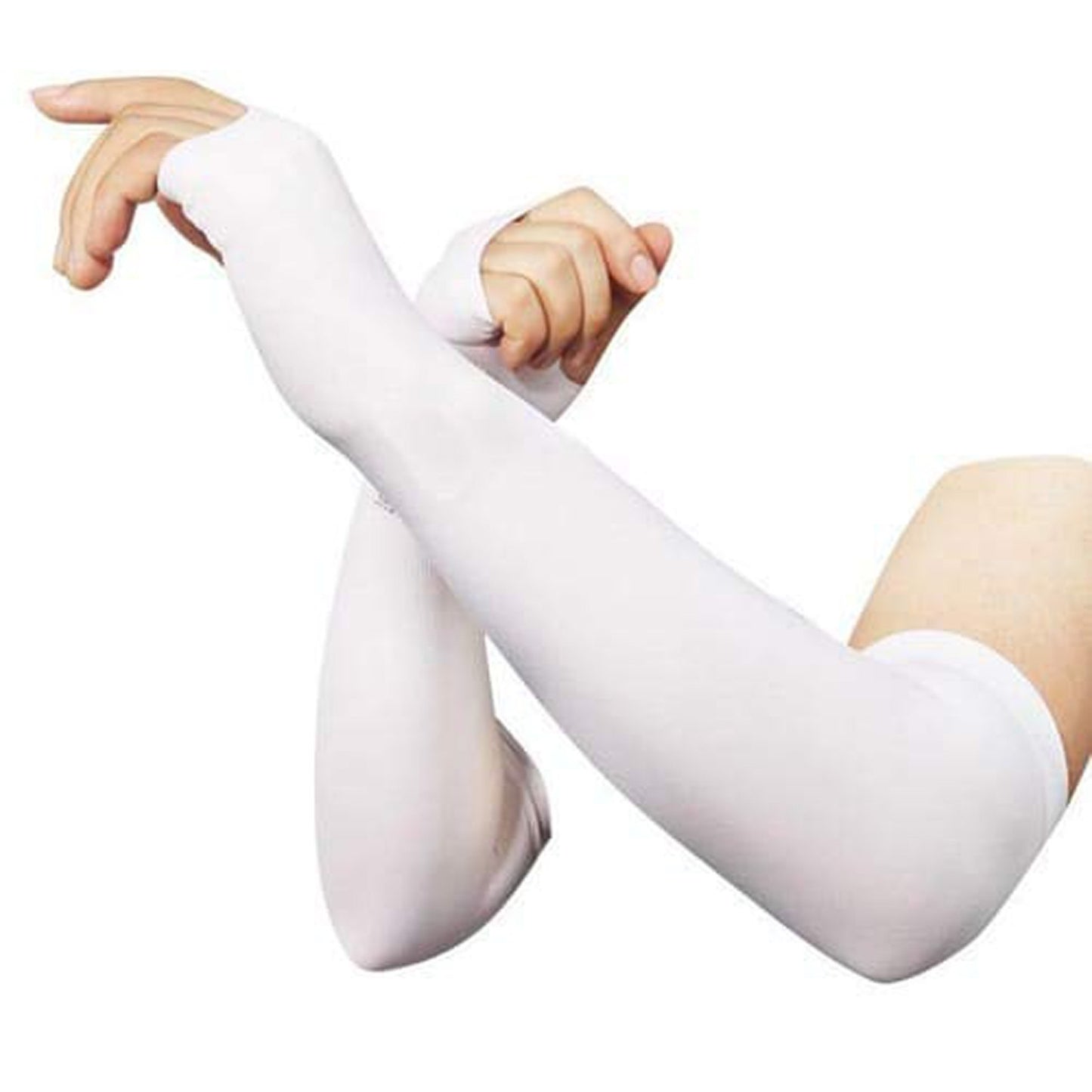 Arm Sleeves for Men & Women, UV Sun Protection Arm Sleeves for Men & Women, Arm Cover for Biking,Cricket,Cycling, Golf, Outdoor Sports, White, Design May Vary