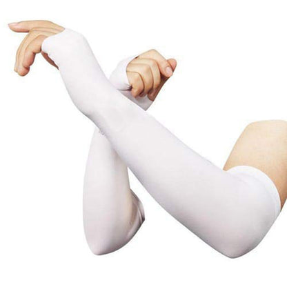 Arm Sleeves for Men & Women, UV Sun Protection Arm Sleeves for Men & Women, Arm Cover for Biking,Cricket,Cycling, Golf, Outdoor Sports, White, Design May Vary