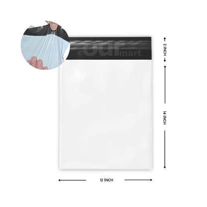Courier Bags/Envelopes/Pouches/Cover 14X12 inches+ 2inch Flap  Pack of 100 Tamper Proof Plastic Polybags for Shipping/Packing (With POD)