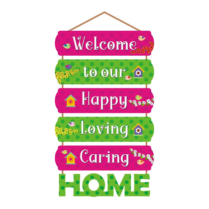 Wall Hangings Welcome Home For Main Door | Wall Decor Quotes for Home Decoration and Gifting (12X24 Inch)