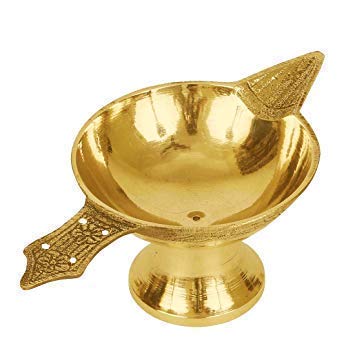 Brass Diya for Puja Small Size Akhand Diya for Puja | Heavy Base Aarti Diya | Deepak for Pooja Diwali Gift Item