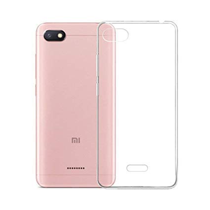 Silicone Mobile Back Cover for MI Redmi 6A (Transparent) Shockproof All Side Protection