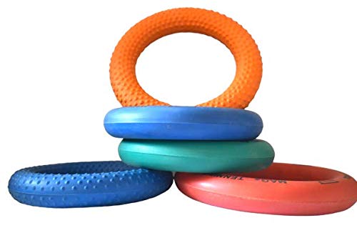 Rubber Tennikoit Frisbee Single Ring (7 Inches Diameter, Assorted)