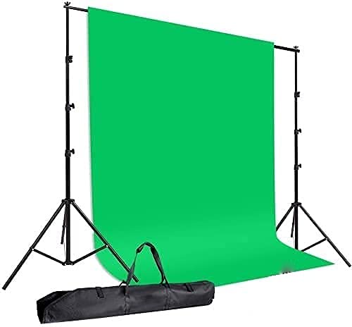 Green Screen Backdrop with Stand, 8.25FT X 11.25FT Wide Green Screen Backdrop with Stand Kit Include Carry Bag