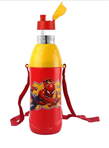 Cello Puro Kid Zee Water Bottle, Stainless Steel (600 ML), Color May Vary