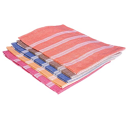 Cotton Bath Towels 250 GSM Multicolor (Set of 5, 31 X 62 Inch)