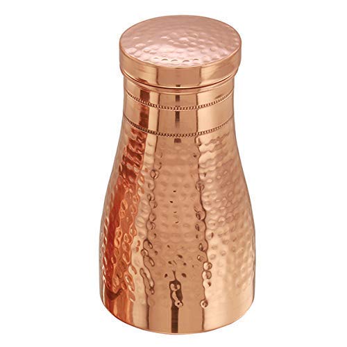 Bedroom Copper Water Bottle Jar with Pure Copper & joint free, Capacity (1000 ml) Gift Set