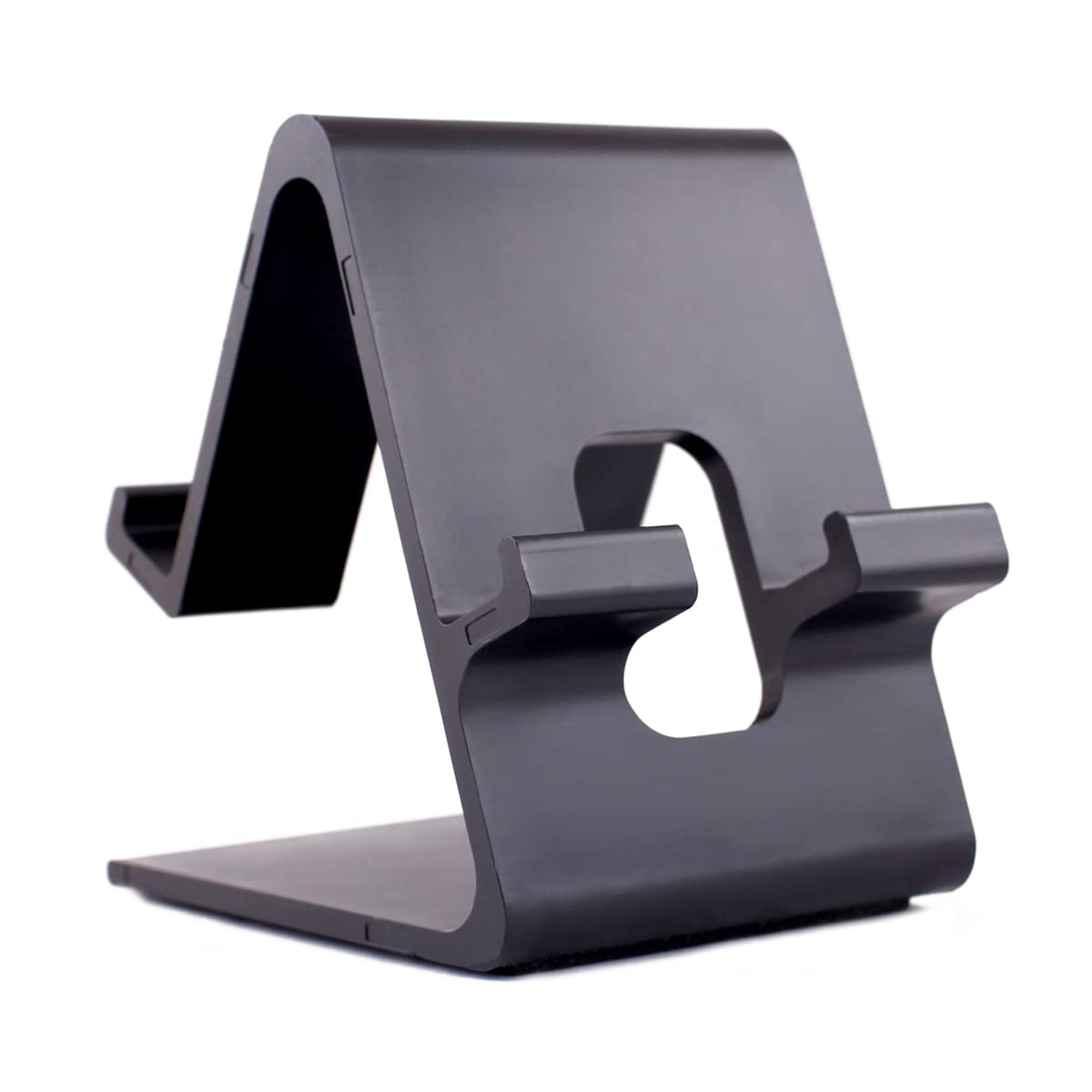 Plastic Mobile Stand Double Side,Desktop Stand Holder Dock for All Smartphones and Tablets of Any Size (Black) (Double Hold)