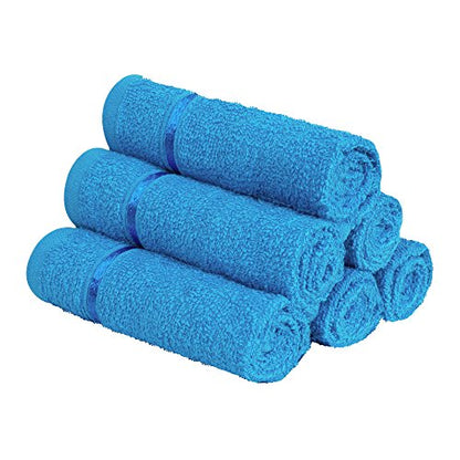 Cotton Face Towel Set of 6 Piece, 450 GSM - Blue