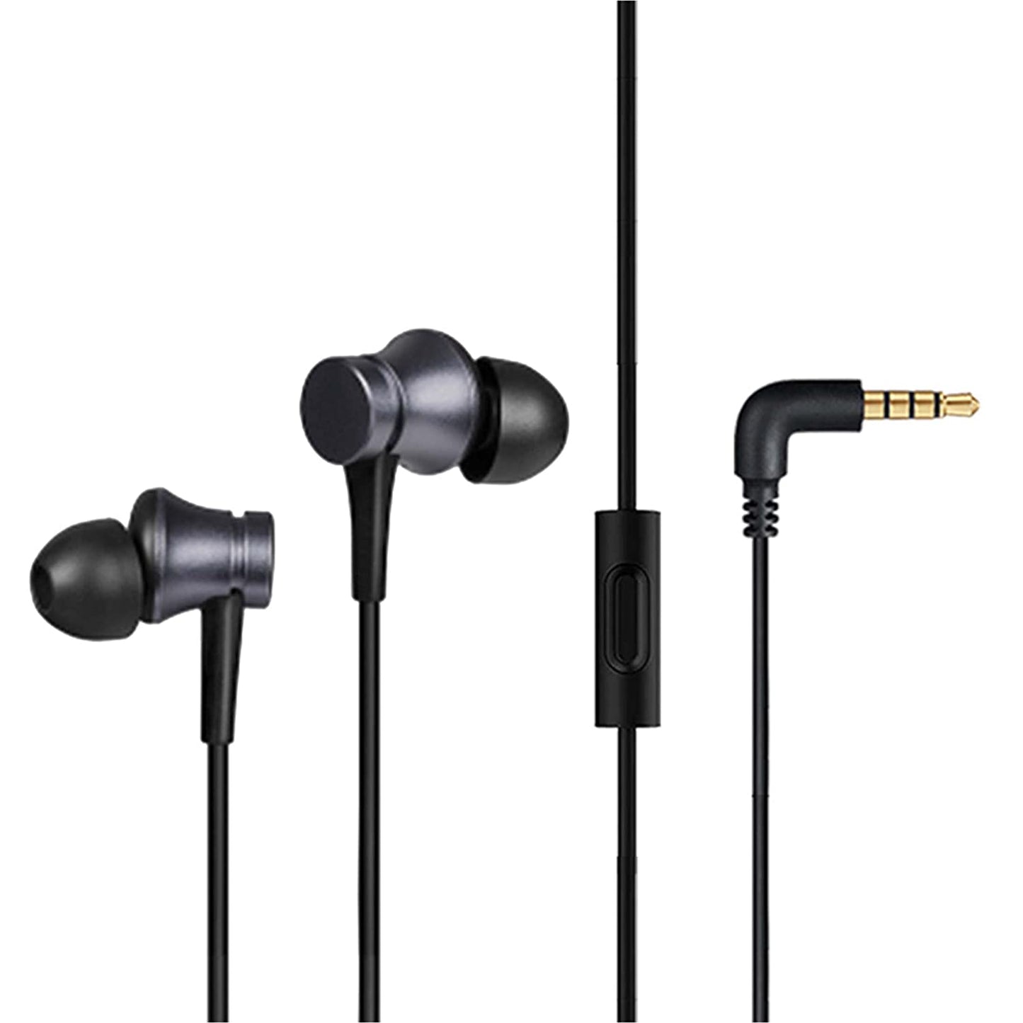 Earphones, Xiaomi Mi Wired in Ear with Mic Basic Headphone Aluminum Alloy Sound Chamber Ultra Deep Bass (Black)