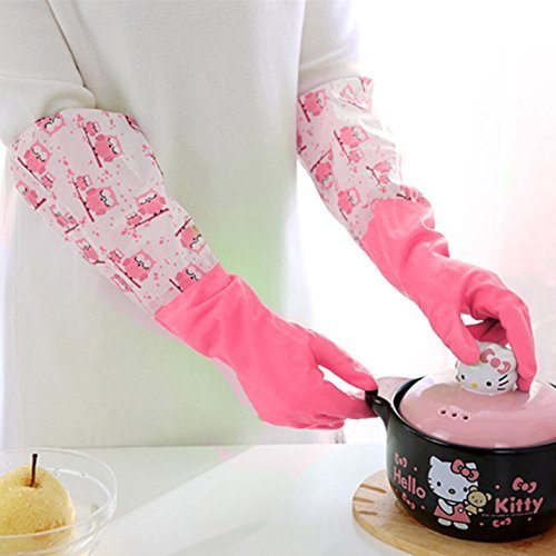 Arm length rubber cleaning gloves discount