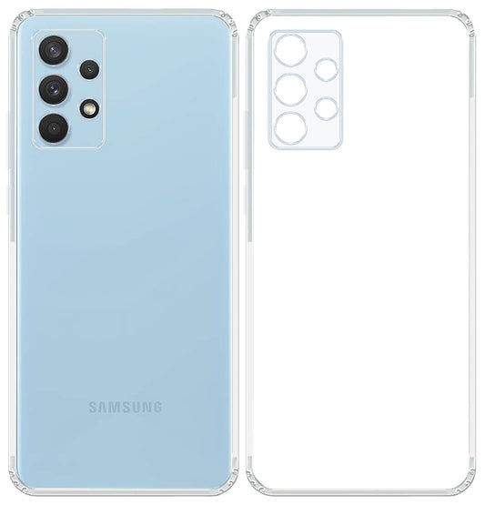 Transparent Silicone Mobile Back Cover for Samsung A 32 (5G)(Soft & Flexible Back Cover)